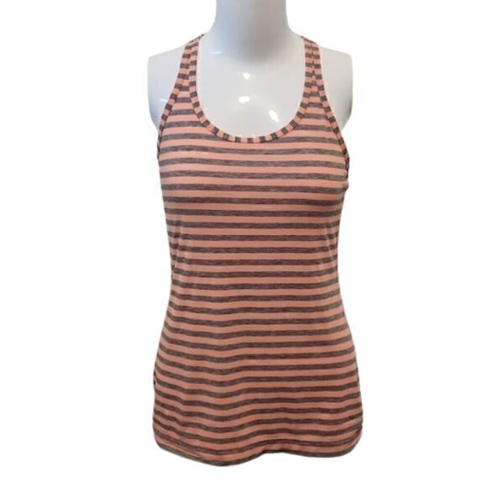 [Gap Fit] Orange and Gray Striped Tank Top - Size S